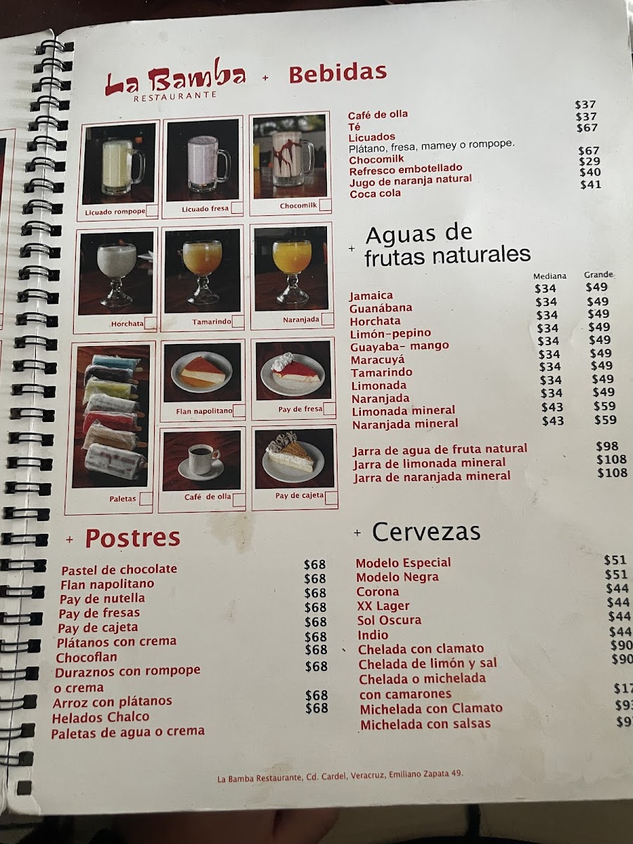 LA BAMBA MARISCOS S A DE C V Menu - Image 5